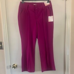 Women Happily Grey vibrant pink crop trouser